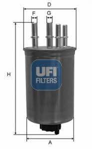 Ufi 24.130.00 Fuel filter 2413000