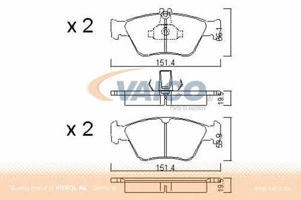 Vaico V30-8121-1 Brake Pad Set, disc brake V3081211