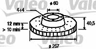 Valeo 197028 Unventilated front brake disc 197028