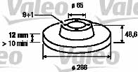 Valeo 197031 Rear brake disc, non-ventilated 197031