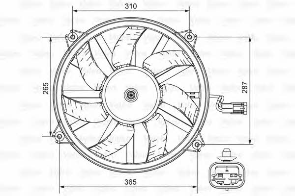 Valeo 696850 Hub, engine cooling fan wheel 696850