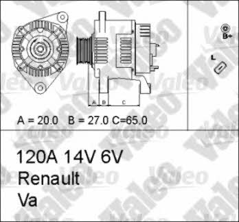 437184 Valeo Alternator