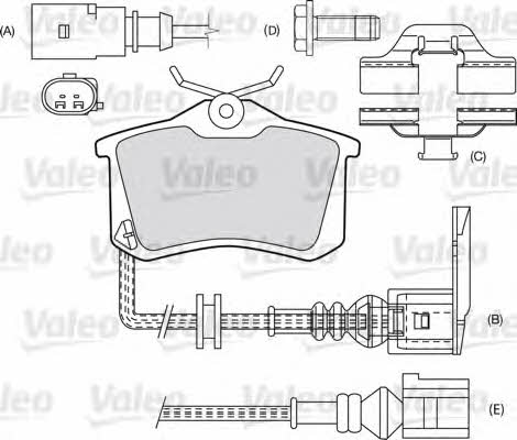 Valeo 540149 Brake Pad Set, disc brake 540149