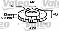 Valeo 186112 Front brake disc ventilated 186112