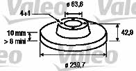 Valeo 186162 Unventilated front brake disc 186162