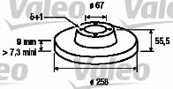 Valeo 186184 Rear brake disc, non-ventilated 186184