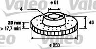 Valeo 186213 Front brake disc ventilated 186213