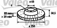 Valeo 186267 Front brake disc ventilated 186267