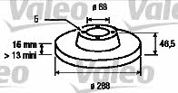 Valeo 186270 Unventilated front brake disc 186270