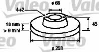 Valeo 186487 Rear brake disc, non-ventilated 186487