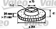 Valeo 186496 Front brake disc ventilated 186496