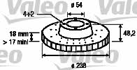 Valeo 186511 Front brake disc ventilated 186511