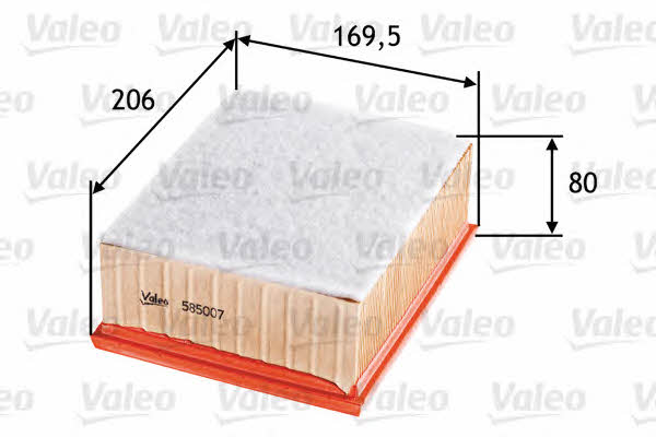 Air filter Valeo 585007