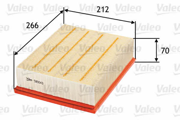 Air filter Valeo 585043