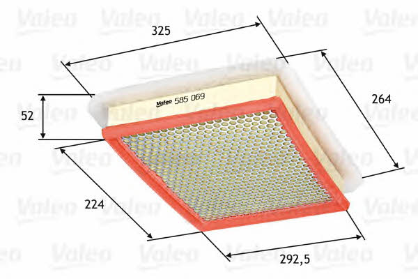 Air filter Valeo 585069