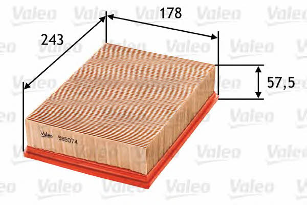Air filter Valeo 585074