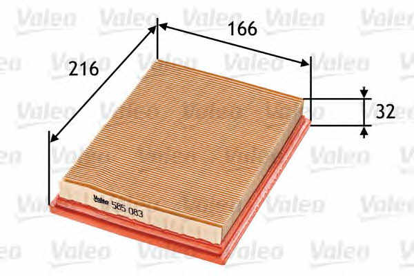 Air filter Valeo 585083