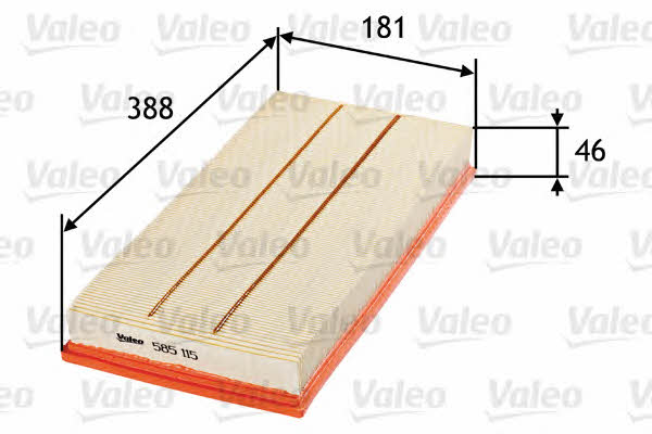 Air filter Valeo 585115
