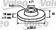 Valeo 186579 Rear brake disc, non-ventilated 186579