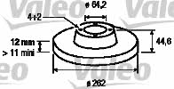Valeo 186620 Unventilated front brake disc 186620