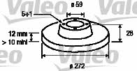 Valeo 186724 Rear brake disc, non-ventilated 186724