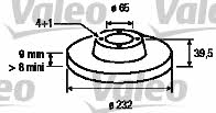 Valeo 186729 Rear brake disc, non-ventilated 186729