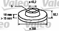 Valeo 186770 Unventilated front brake disc 186770