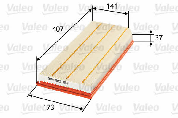 Air filter Valeo 585356