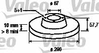 Valeo 186858 Rear brake disc, non-ventilated 186858