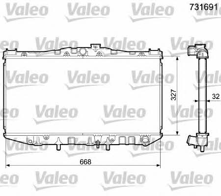 Valeo 731691 Radiator, engine cooling 731691