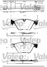 Valeo 601283 Brake Pad Set, disc brake 601283