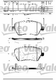 Valeo 601287 Brake Pad Set, disc brake 601287