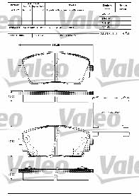 Valeo 601299 Brake Pad Set, disc brake 601299