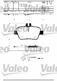 Valeo 601304 Brake Pad Set, disc brake 601304