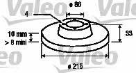 Valeo 197114 Unventilated front brake disc 197114
