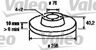 Valeo 197120 Rear brake disc, non-ventilated 197120