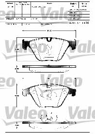Valeo 601320 Brake Pad Set, disc brake 601320