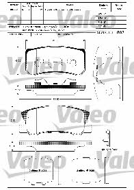 Valeo 601321 Brake Pad Set, disc brake 601321