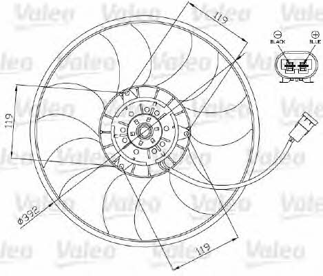 Valeo 696013 Hub, engine cooling fan wheel 696013