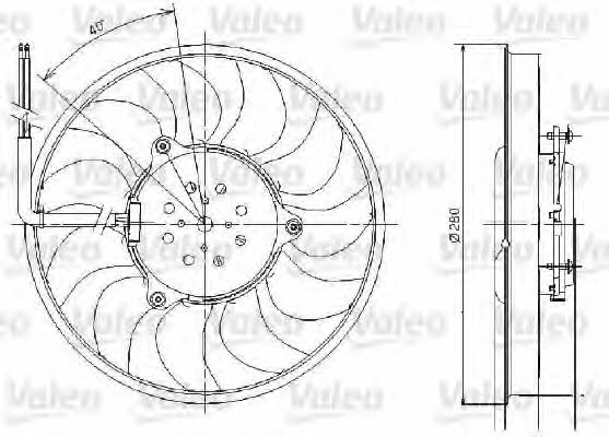 Valeo 696018 Hub, engine cooling fan wheel 696018