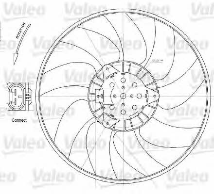 Valeo 696028 Hub, engine cooling fan wheel 696028