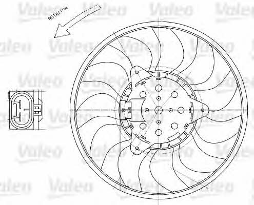 Valeo 696029 Hub, engine cooling fan wheel 696029