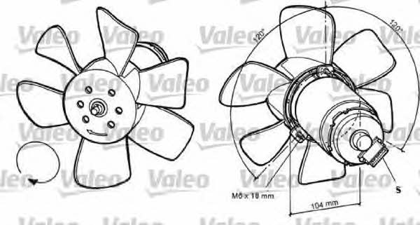 Valeo 696031 Hub, engine cooling fan wheel 696031