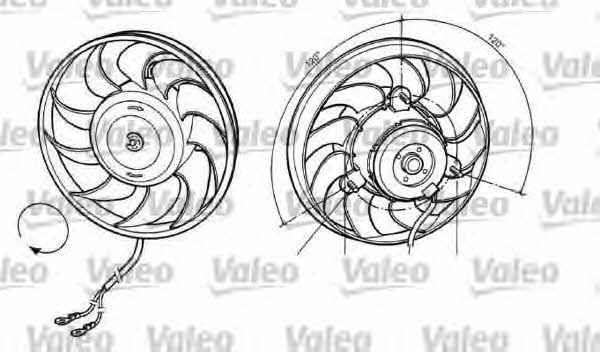 Valeo 696036 Hub, engine cooling fan wheel 696036