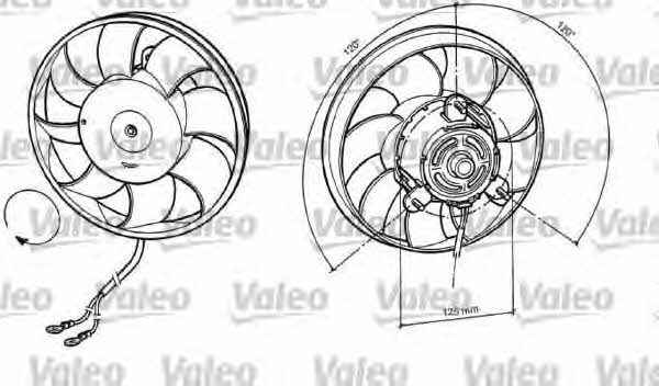Valeo 696037 Hub, engine cooling fan wheel 696037