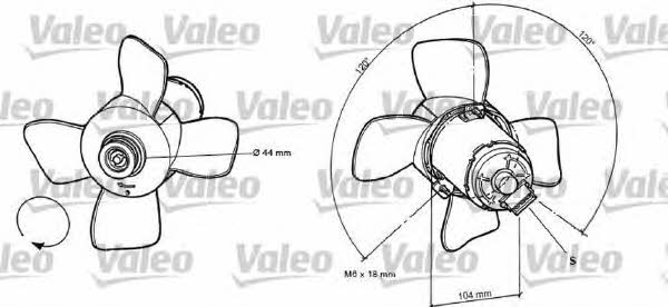 Valeo 696038 Hub, engine cooling fan wheel 696038