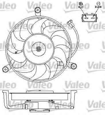 Valeo 696043 Hub, engine cooling fan wheel 696043