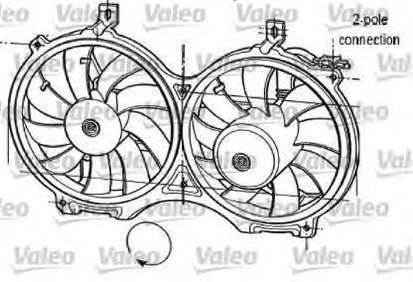 Valeo 696051 Radiator cooling fan motor 696051