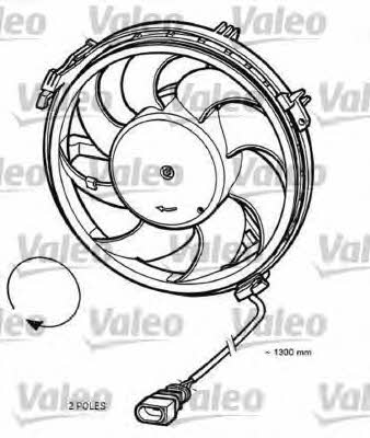Valeo 696055 Hub, engine cooling fan wheel 696055
