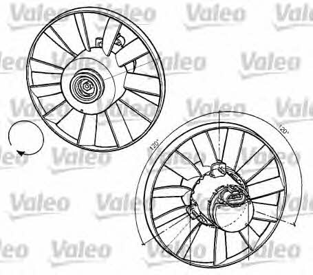 Valeo 696059 Hub, engine cooling fan wheel 696059